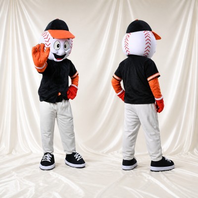 Baseball Player Mascot Costume Full Body for Adults School Events