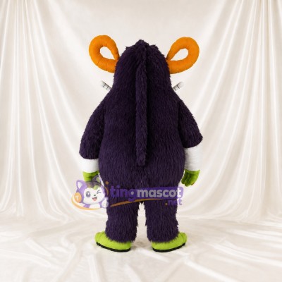 Purple Monster Mascot Costume Full Body for Adults School Events