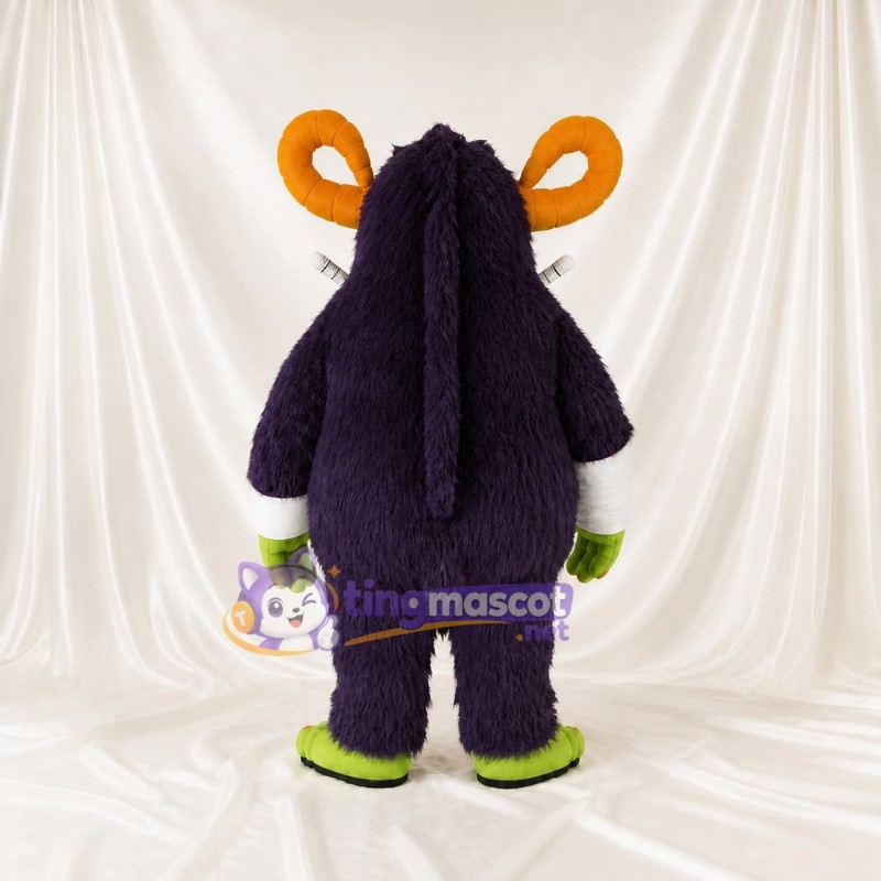 Purple Monster Mascot Costume Full Body for Adults School Events