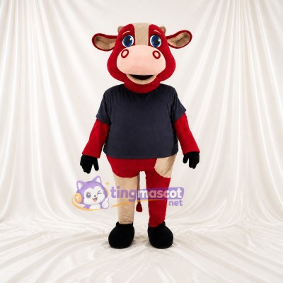 Cow Mascot Costume Full Body for Adults School Events