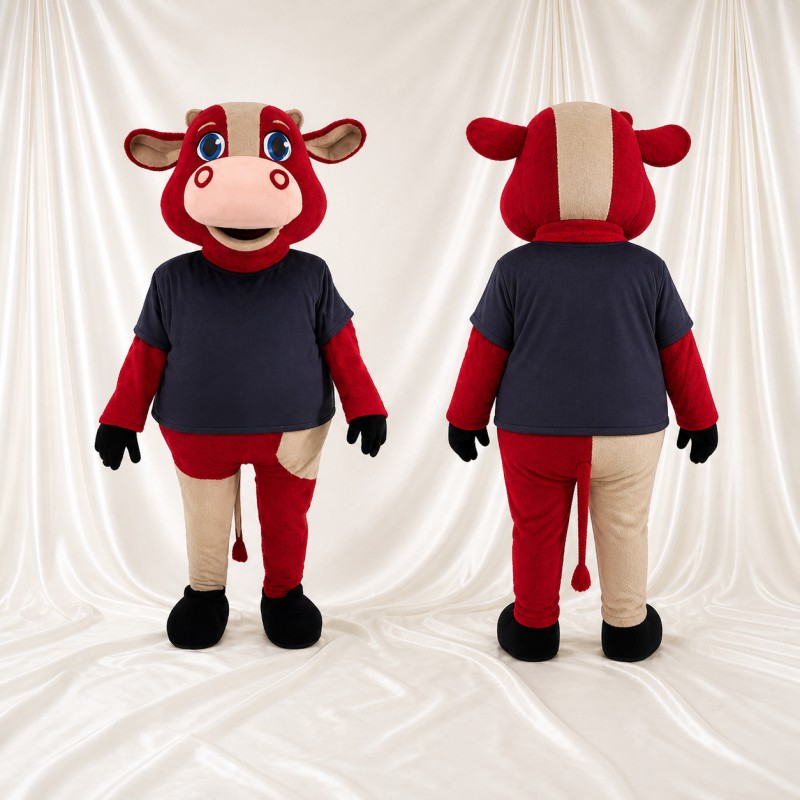 Cow Mascot Costume Full Body for Adults School Events