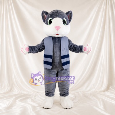 Gray Mouse Mascot Costume Full Body for Adults School Events
