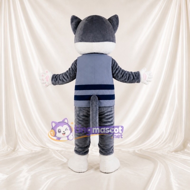 Gray Mouse Mascot Costume Full Body for Adults School Events