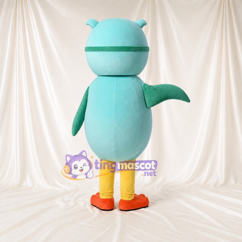 Mint Green Owl Mascot Costume Full Body for Adults School Events