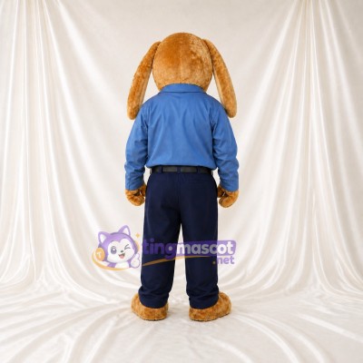 Brown Police Dog Mascot Costume Full Body for Adults Events