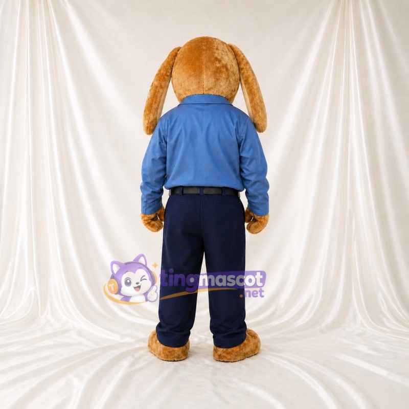 Brown Police Dog Mascot Costume Full Body for Adults Events