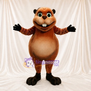 Beaver Mascot Costume Full Body for Adults School Events