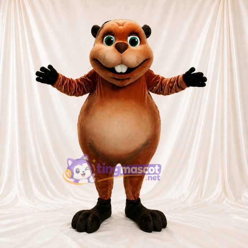 Beaver Mascot Costume Full Body for Adults School Events