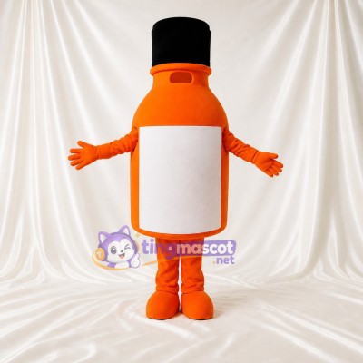Orange Bottle Mascot Costume Full Body for Adults Food Events