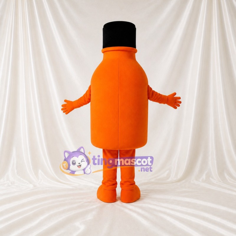 Orange Bottle Mascot Costume Full Body for Adults Food Events