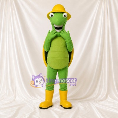 Dark Segmented Turtle Mascot Costume Full Body for Adults School Events