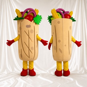 Burrito Maskottchenkostüm Ganzkörper für Erwachsene Gastronomieveranstaltungen