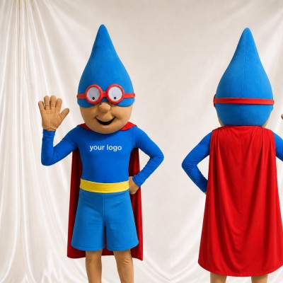 Héros Tête de cône Costume de mascotte intégral pour adultes Événements sportifs