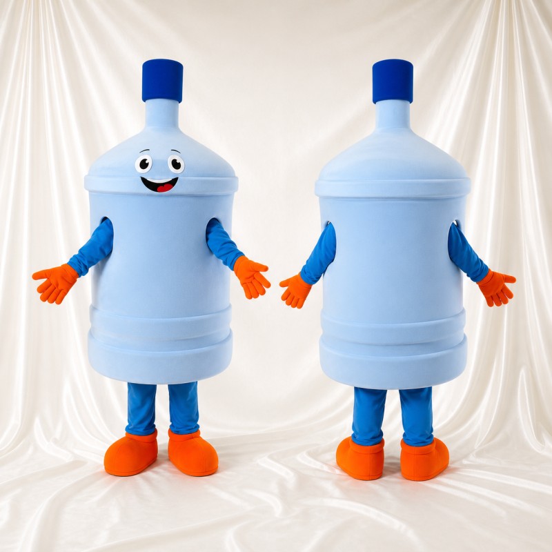 Water Jug Mascot Costume Full Body for Adults Food Events