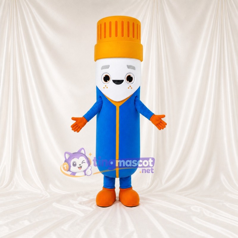 Medicine Bottle Mascot Costume Full Body for Adults Health Events
