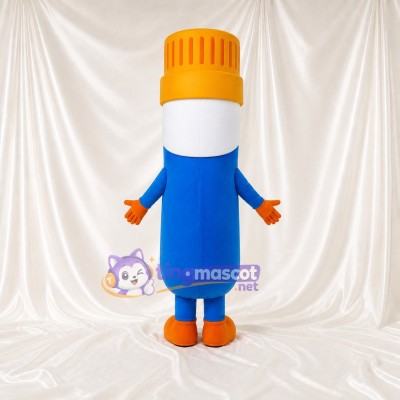 Medicine Bottle Mascot Costume Full Body for Adults Health Events