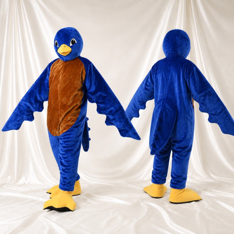 Oiseau bleu royal Costume de mascotte intégral pour adultes Événements sportifs
