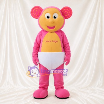 Pink Mouse Mascot Costume Full Body for Adults School Events