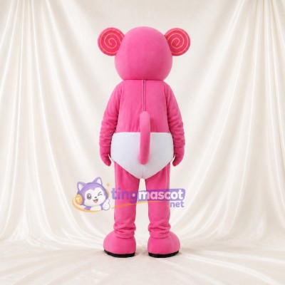 Pink Mouse Mascot Costume Full Body for Adults School Events