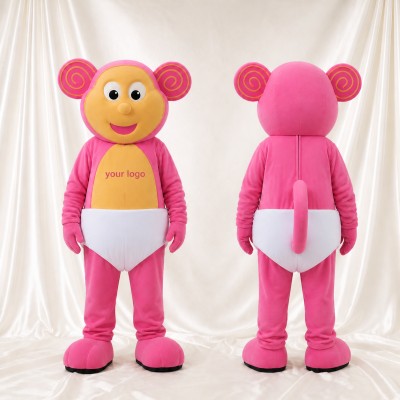 Pink Mouse Mascot Costume Full Body for Adults School Events