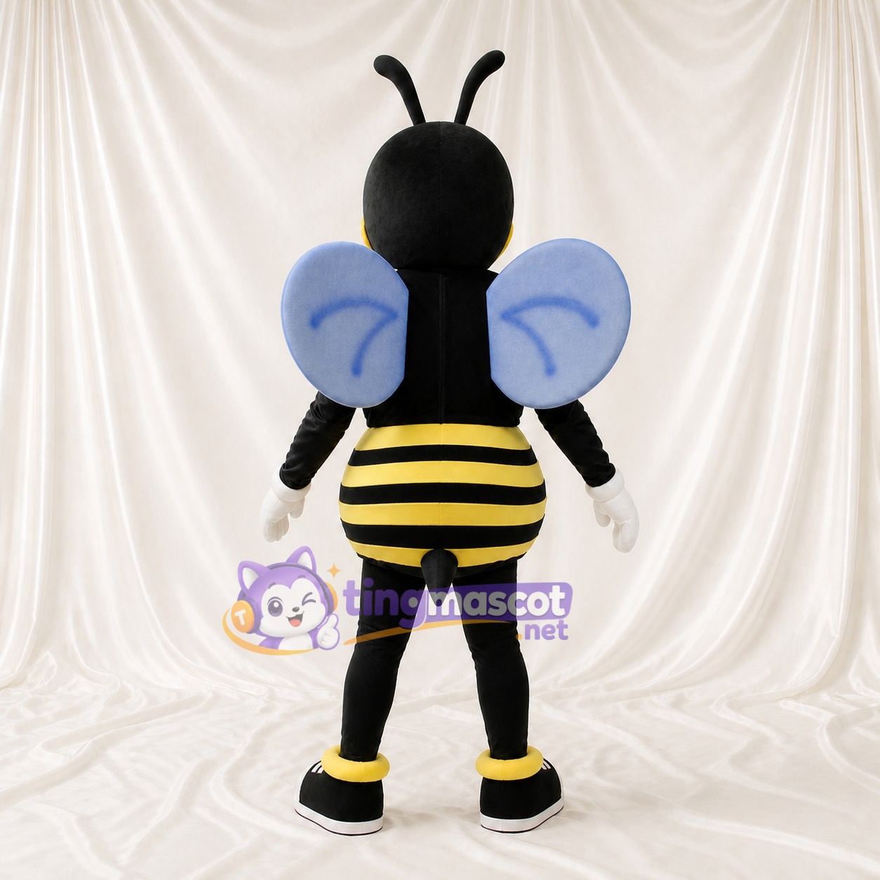 Abeille ronde rayée Costume de mascotte intégral pour adultes Événements scolaires Abeille ronde rayée Costume de mascotte intégral pour adultes Événements scolaires