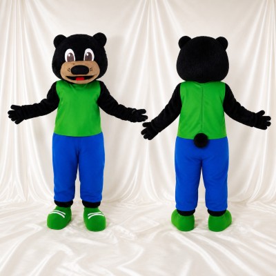 Black Bear Mascot Costume Full Body for Adults Sports Events