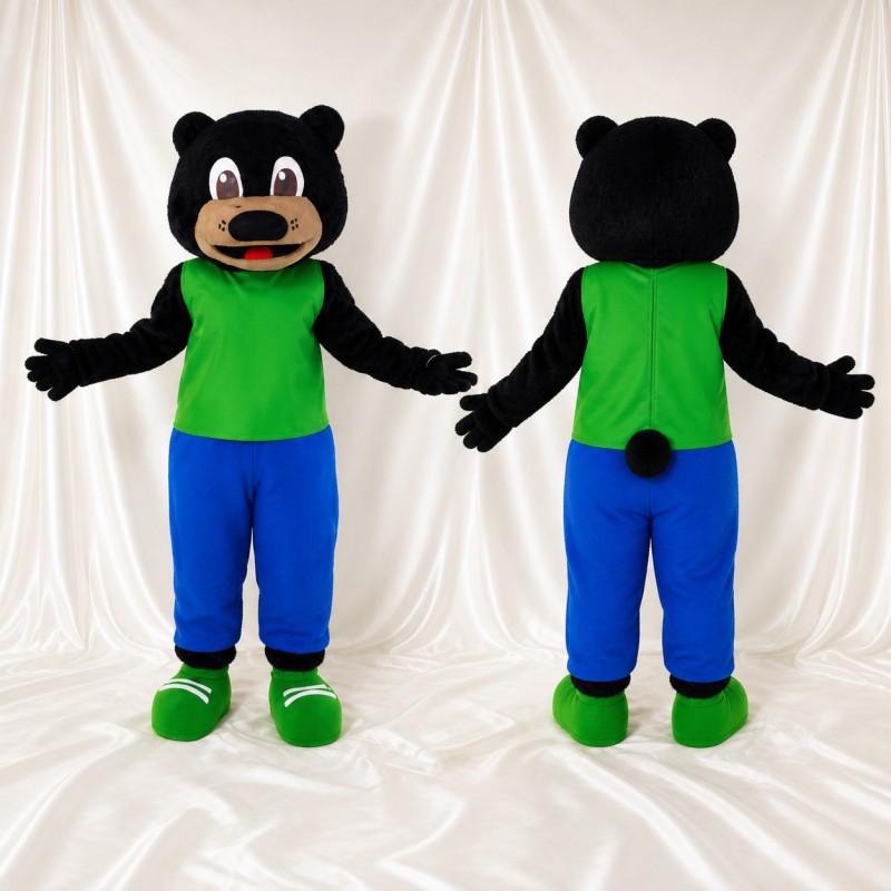 Black Bear Mascot Costume Full Body for Adults Sports Events