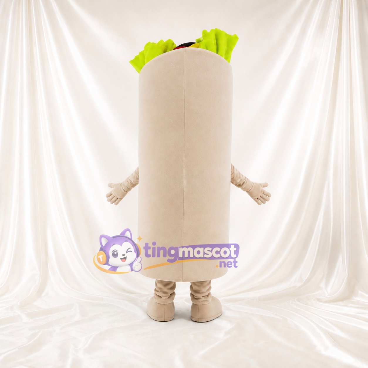 Veggie Wrap Mascot Costume Full Body for Adults Food Events Veggie Wrap Mascot Costume Full Body for Adults Food Events
