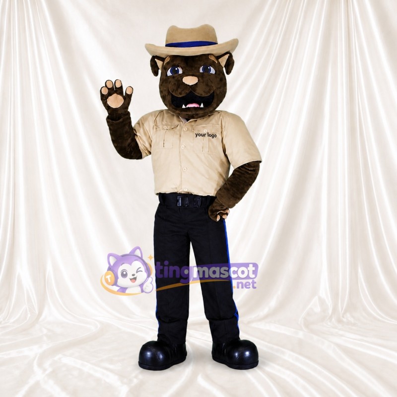 Panther Ranger Mascot Costume Full Body for Adults Outdoor Events