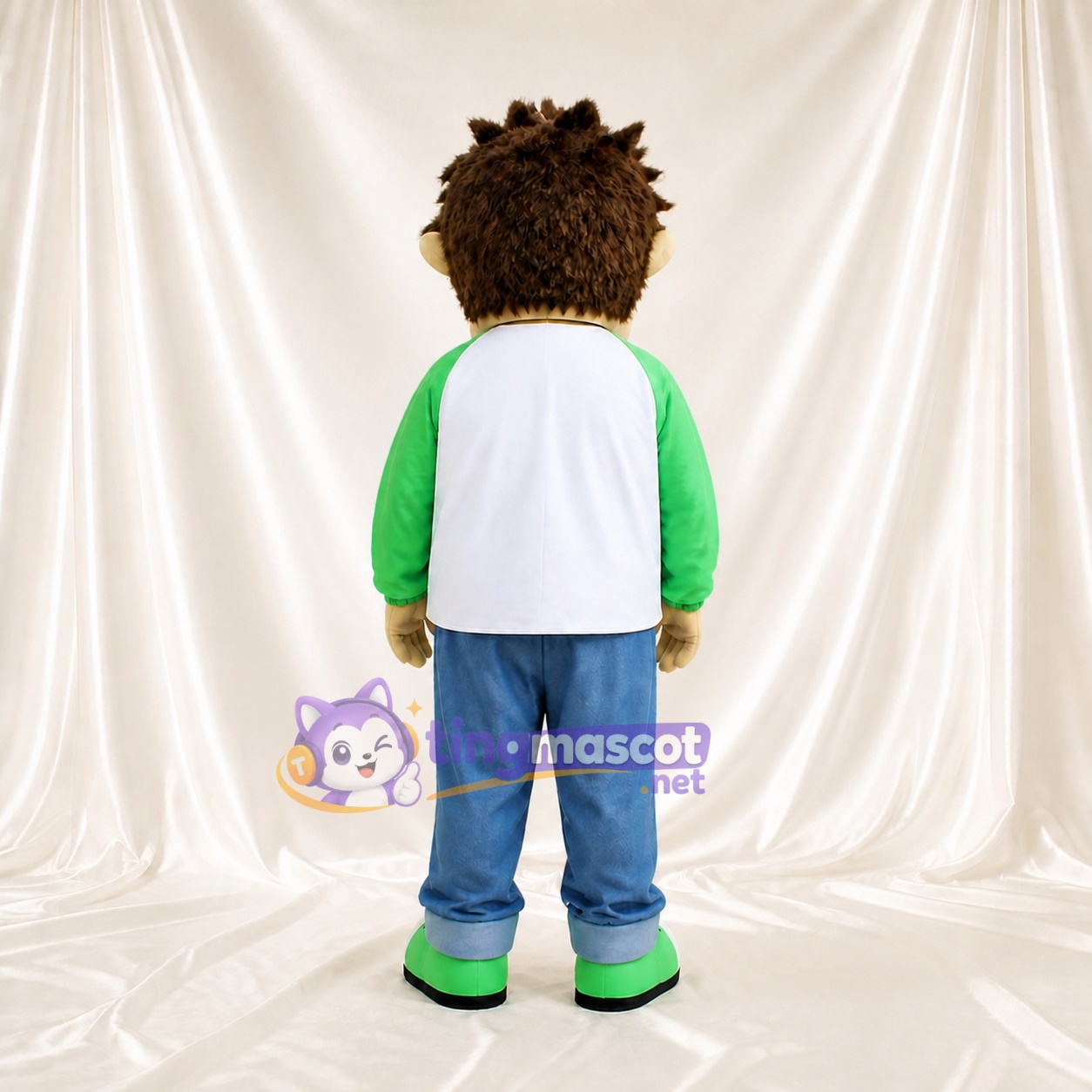 Brillen Spiky Junge Maskottchenkostüm Ganzkörper für Erwachsene Schulveranstaltungen Brillen Spiky Junge Maskottchenkostüm Ganzkörper für Erwachsene Schulveranstaltungen