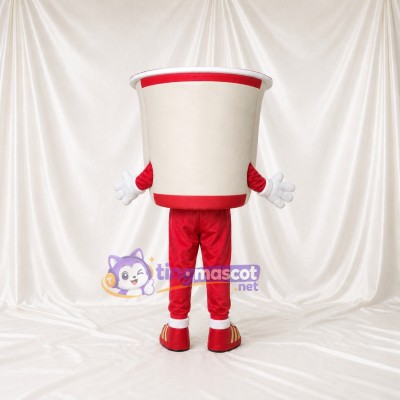 Red Drink Cup Mascot Costume Full Body for Adults Food Events