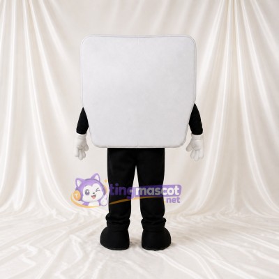 Boîte blanche Costume de mascotte intégral pour adultes Salons professionnels
