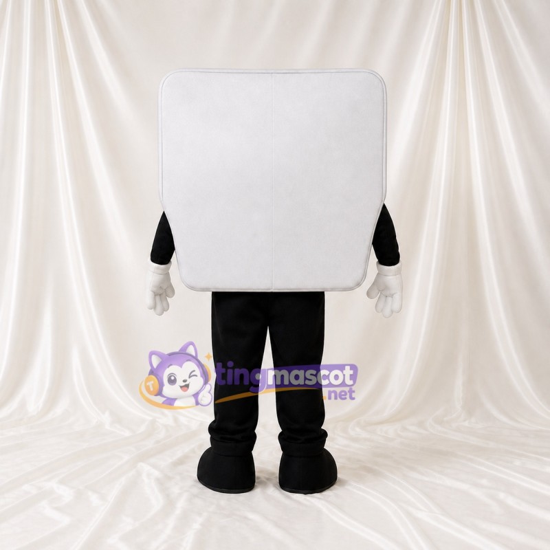 Boîte blanche Costume de mascotte intégral pour adultes Salons professionnels