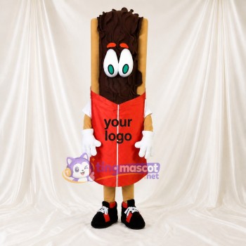 Barre chocolatée brune Costume de mascotte intégral pour adultes Événements gastronomiques