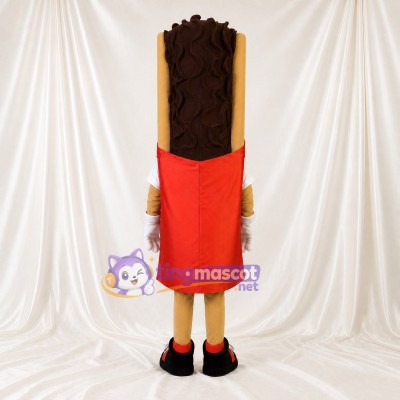Barre chocolatée brune Costume de mascotte intégral pour adultes Événements gastronomiques