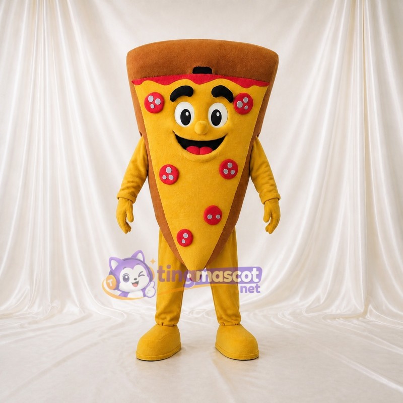 Triangular Slice Pizza Slice Mascot Costume Full Body for Adults Food Events