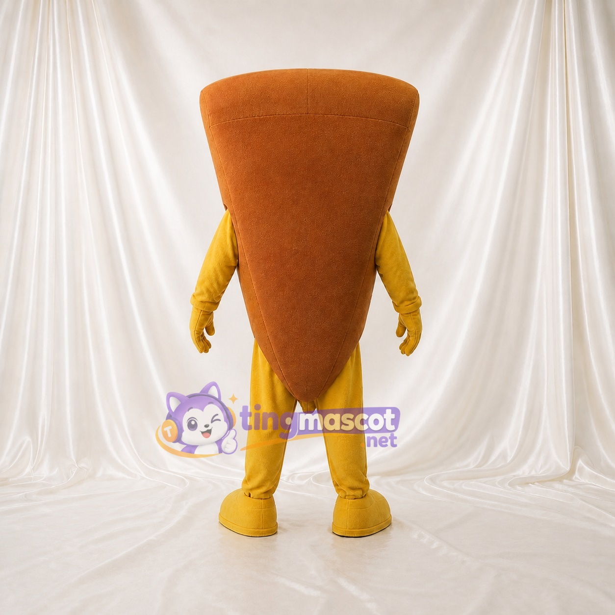 Triangular Slice Pizza Slice Mascot Costume Full Body for Adults Food Events Triangular Slice Pizza Slice Mascot Costume Full Body for Adults Food Events