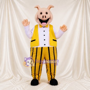 Pig Waiter Mascot Costume Full Body for Adults Food Events