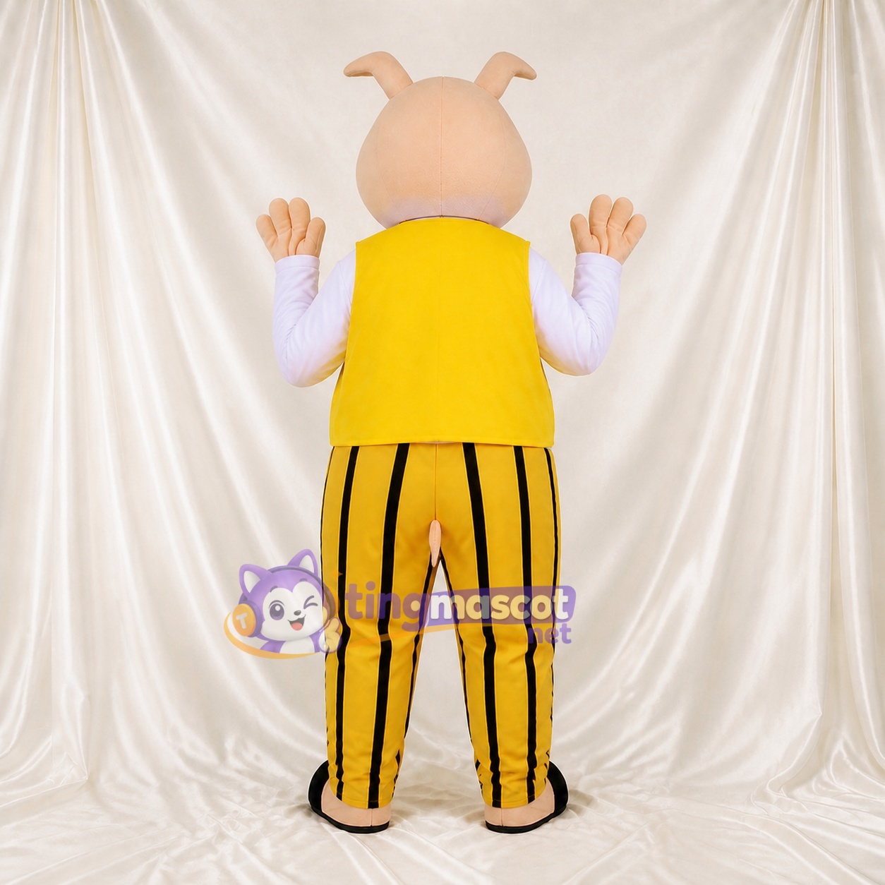Pig Waiter Mascot Costume Full Body for Adults Food Events Pig Waiter Mascot Costume Full Body for Adults Food Events