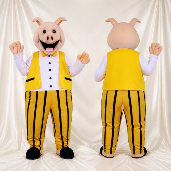 Pig Waiter Mascot Costume Full Body for Adults Food Events
