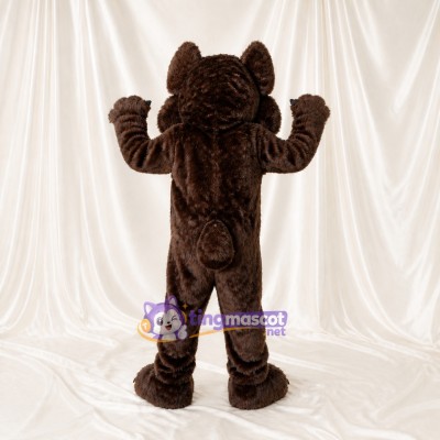 Dark Brown Wolf Mascot Costume Full Body for Adults Sports Events