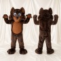 Dark Brown Wolf Mascot Costume Full Body for Adults Sports Events