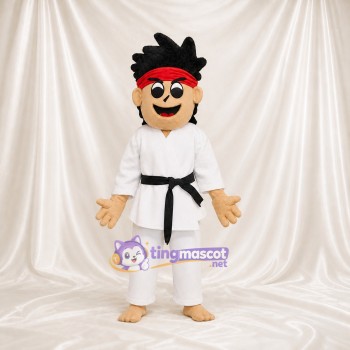 Étudiant en arts martiaux Costume de mascotte intégral pour adultes Arts Martiaux