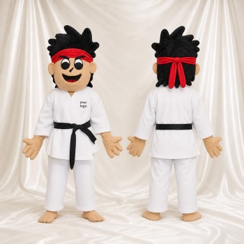 Étudiant en arts martiaux Costume de mascotte intégral pour adultes Arts Martiaux