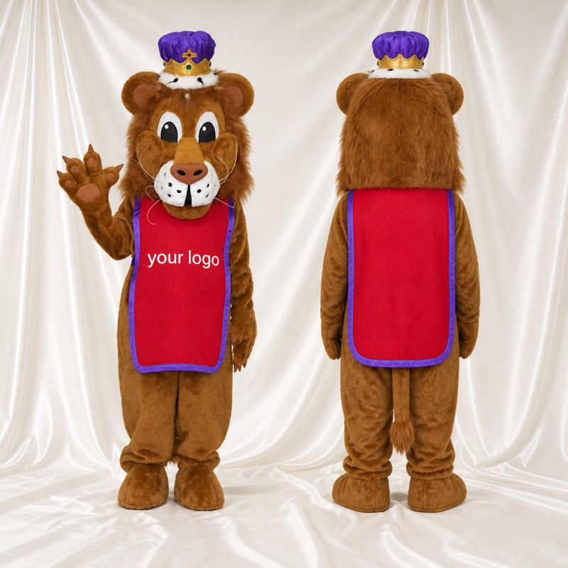 Royal Lion Mascot Costume Full Body for Adults Stage Events