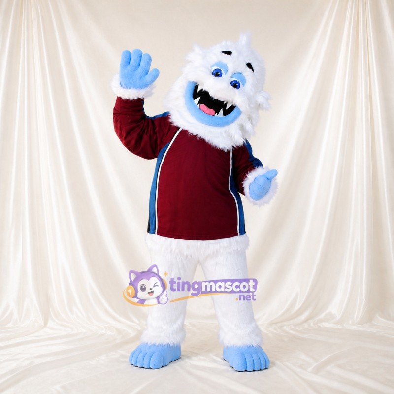Abominable Snowman Mascot Costume Full Body for Adults School Events