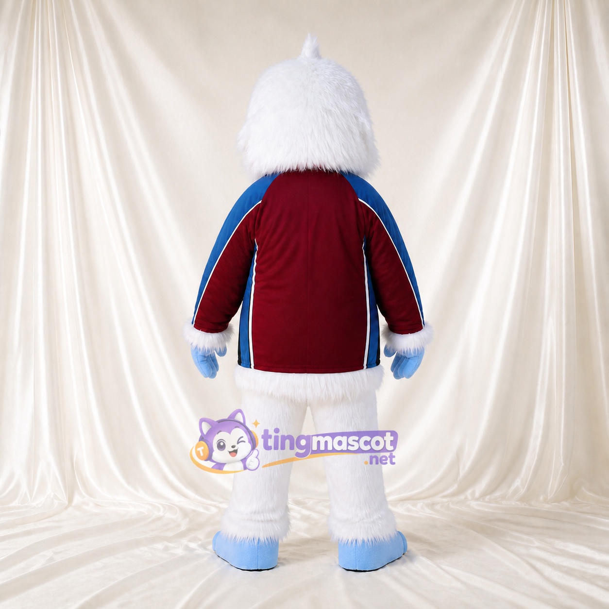 Abominable Snowman Mascot Costume Full Body for Adults School Events Abominable Snowman Mascot Costume Full Body for Adults School Events