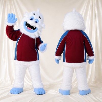 Abominable Snowman Mascot Costume Full Body for Adults School Events
