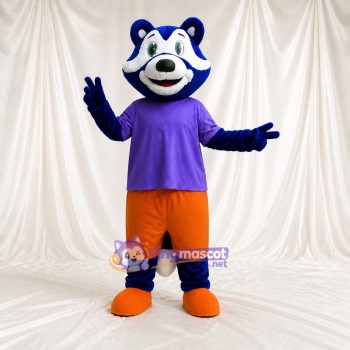 Blue Raccoon Mascot Costume Full Body for Adults Sports Events