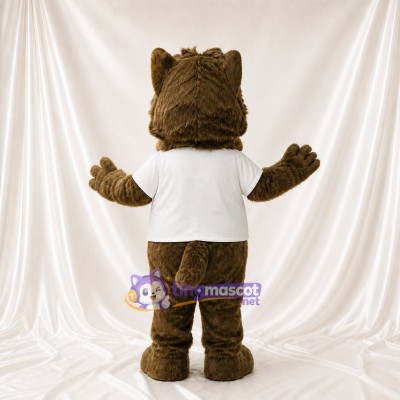 Brown Wolf Mascot Costume Full Body for Adults Sports Events